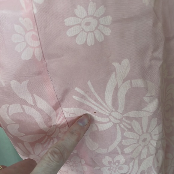 Vintage 1940s Pink Taffeta Flower & Bow Novelty Print Blouse -Peplum Puff Sleeve - Picture 10 of 16